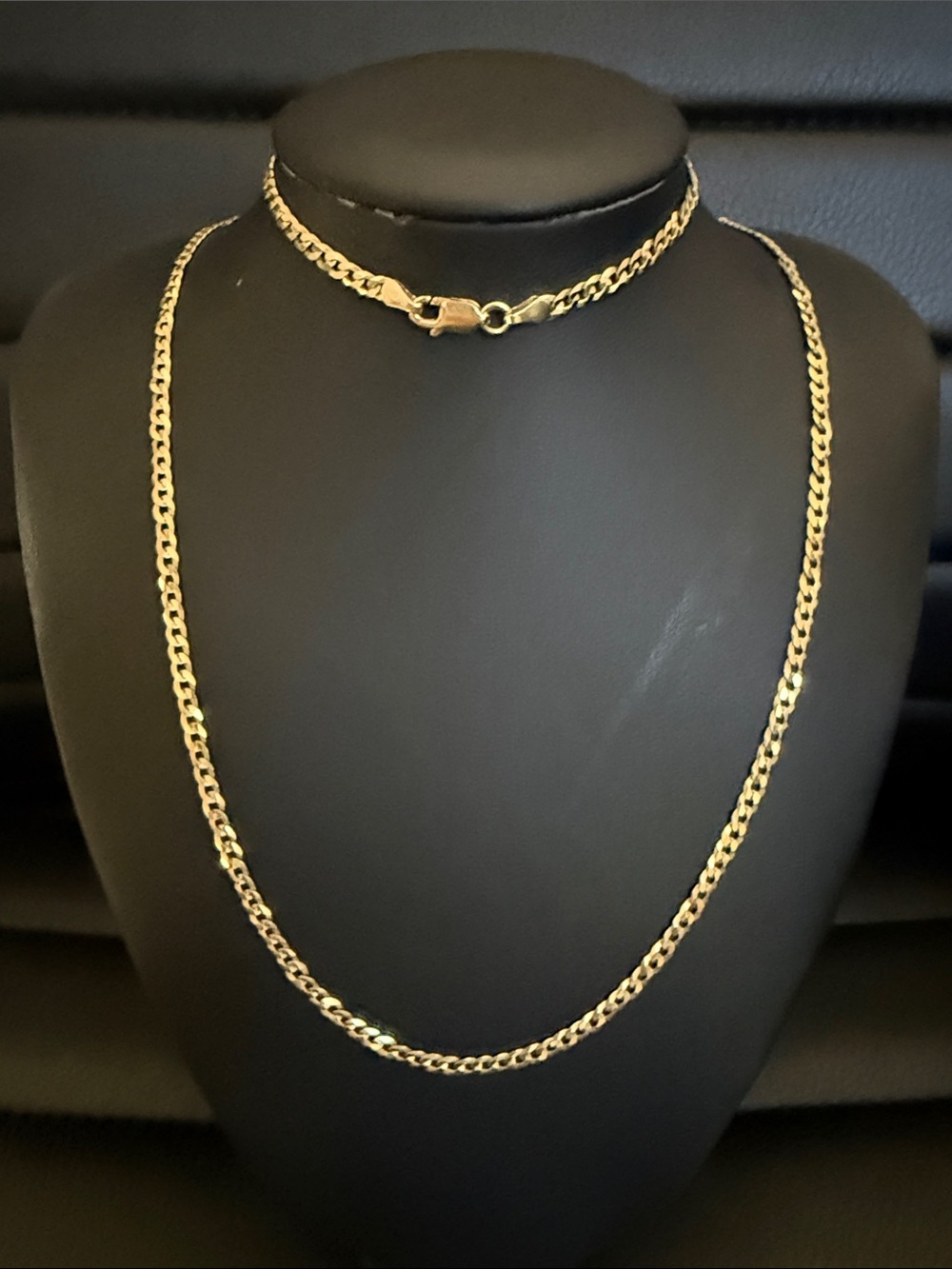 18K Gold-Plated Set Cuban Link Chain Necklace and Bracelet NEW with Box